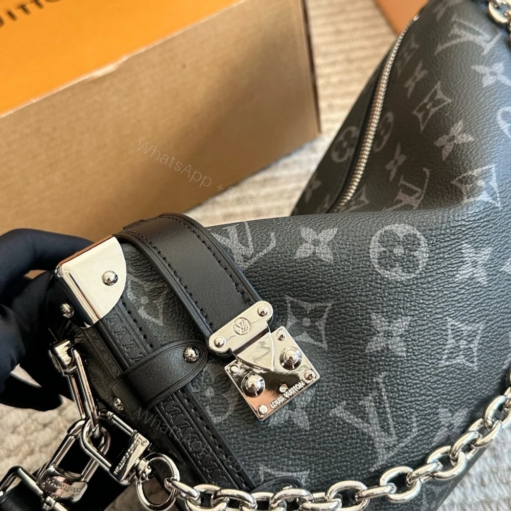 View 4 of Louis Vuitton Side Trunk MM East West Monogram Eclipse 28Cm M26226