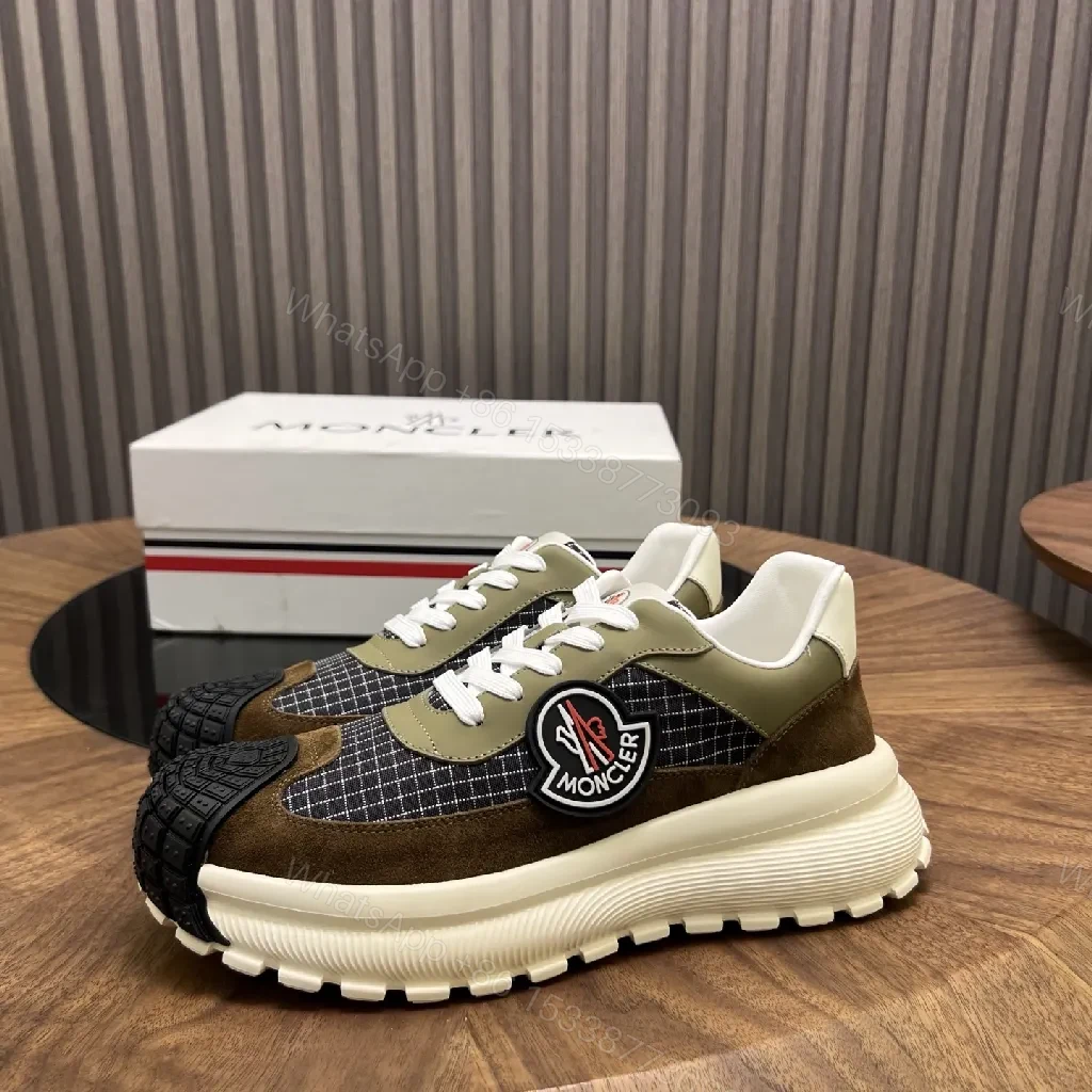 View 3 of Brown Suede Mesh Runner: Modern Luxe, Cushioned Comfort
