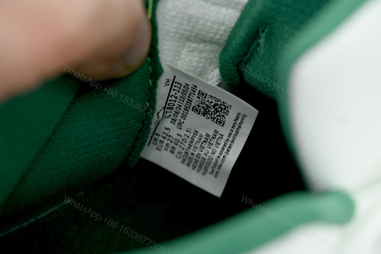 View 4 of Air Jordan 11 Retro White Green CT8012-113