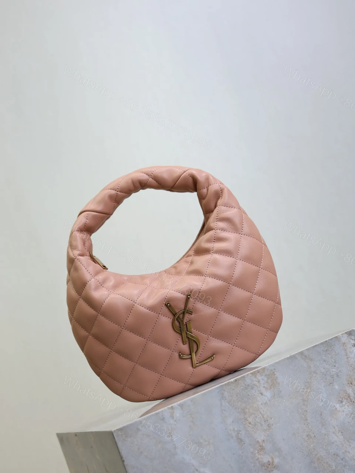 View 7 of YSL 25S ICARINO 17 IN HORTENSIA QUILTED GOLD HARDWARE