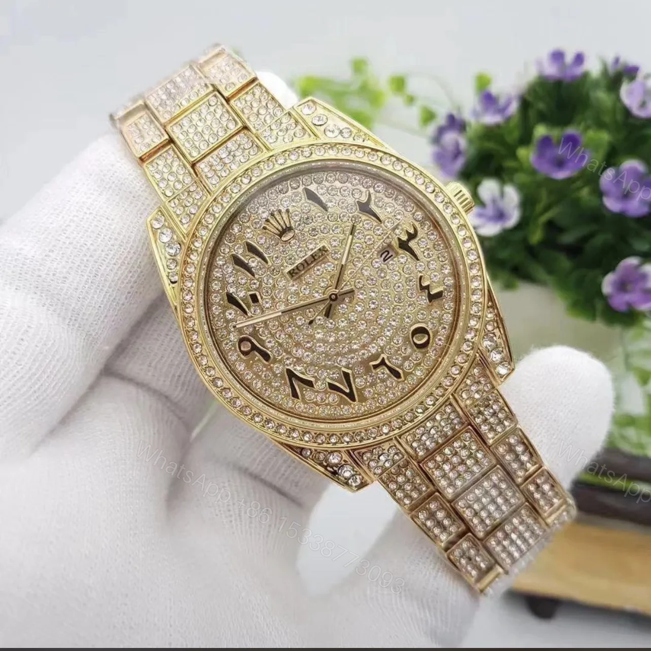 View 3 of Rolex Arabic Golden Daimond