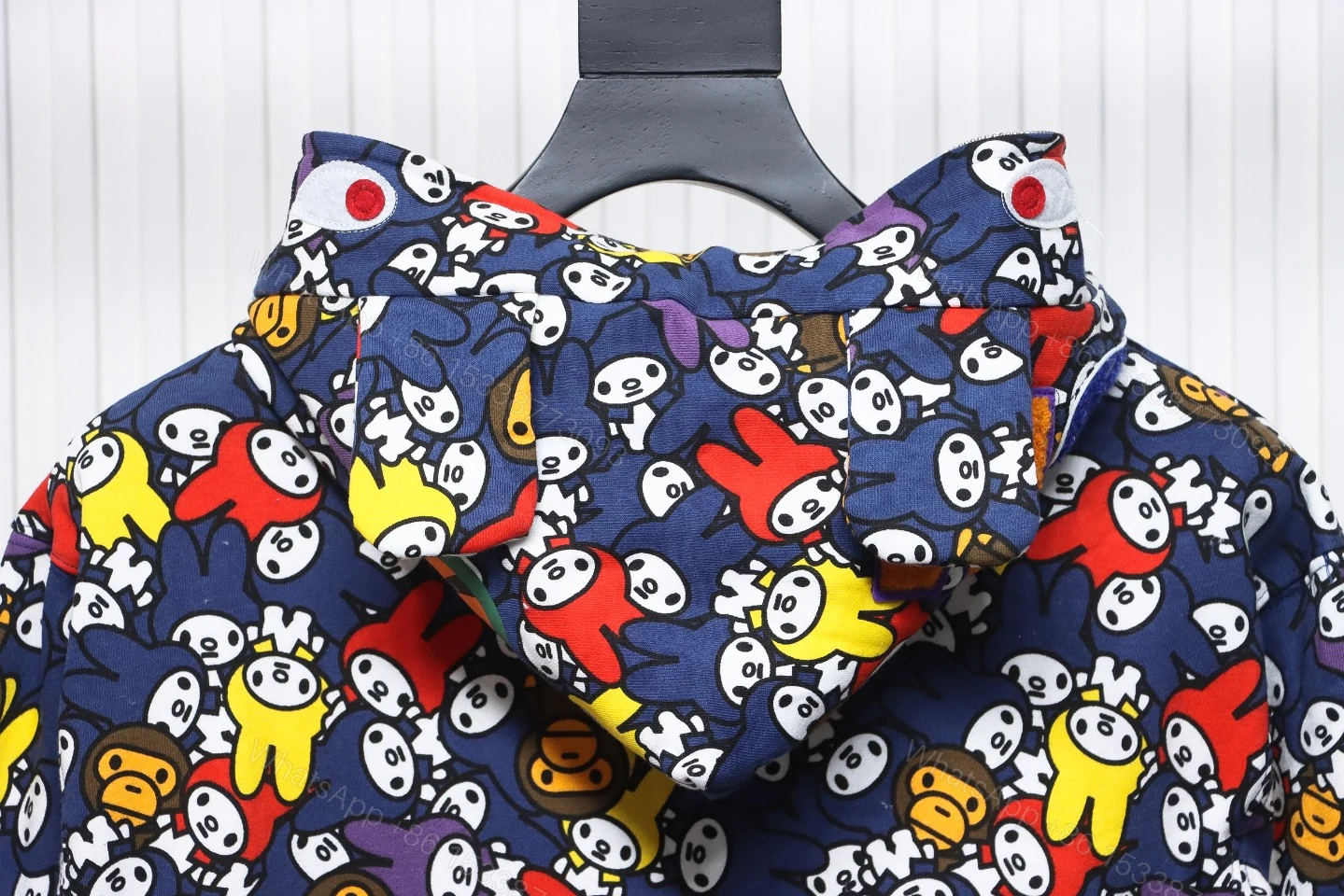 View 6 of BAPE Melody Full Printing Double Hat Hoodie