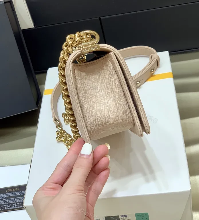 View 5 of Quilted Nude Shoulder Bag | Luxe Everyday Chic with Gold Chain
