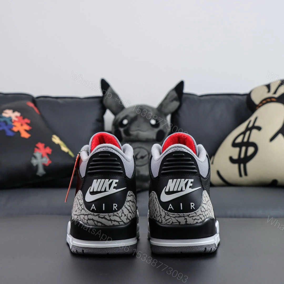 View 6 of Air Jordan 3 Retro OG Black Cement 2024 Reps