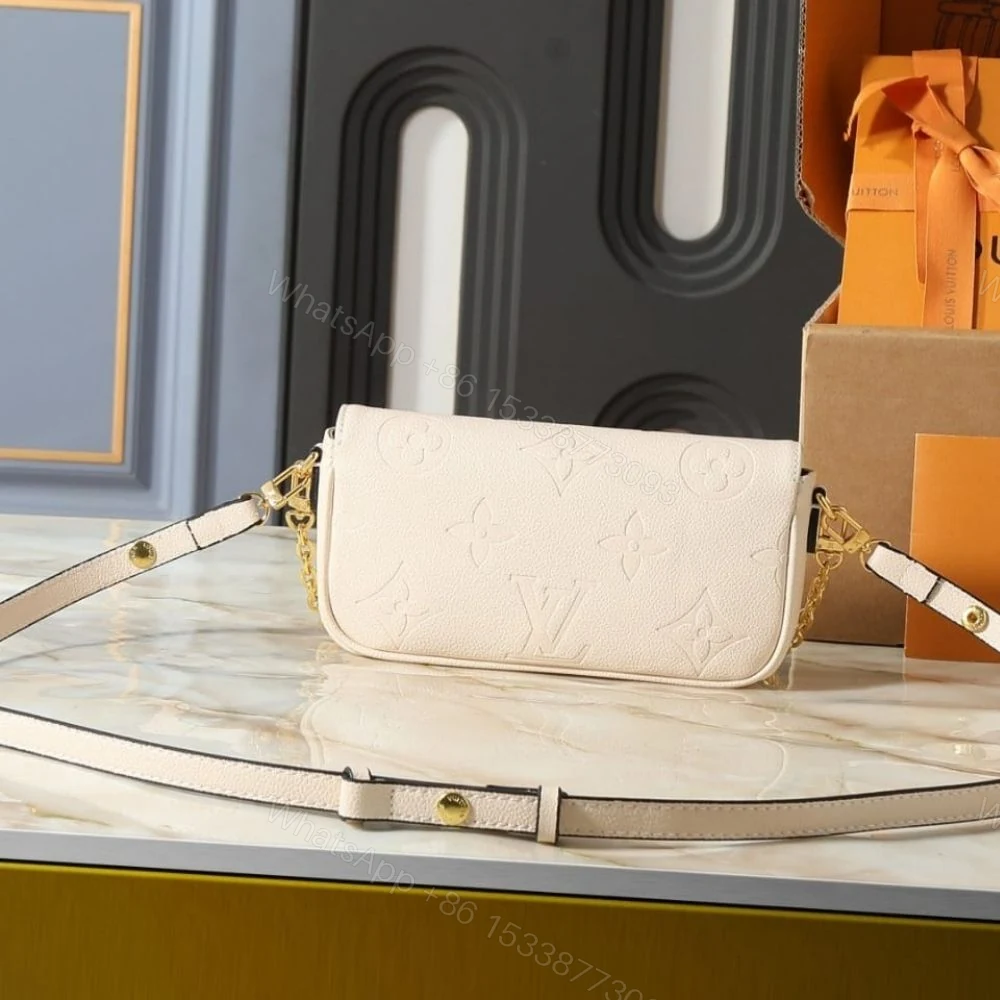 View 4 of Louis Vuitton Wallet On Chain Ivy Monogram Empreinte Cream 23Cm M82210