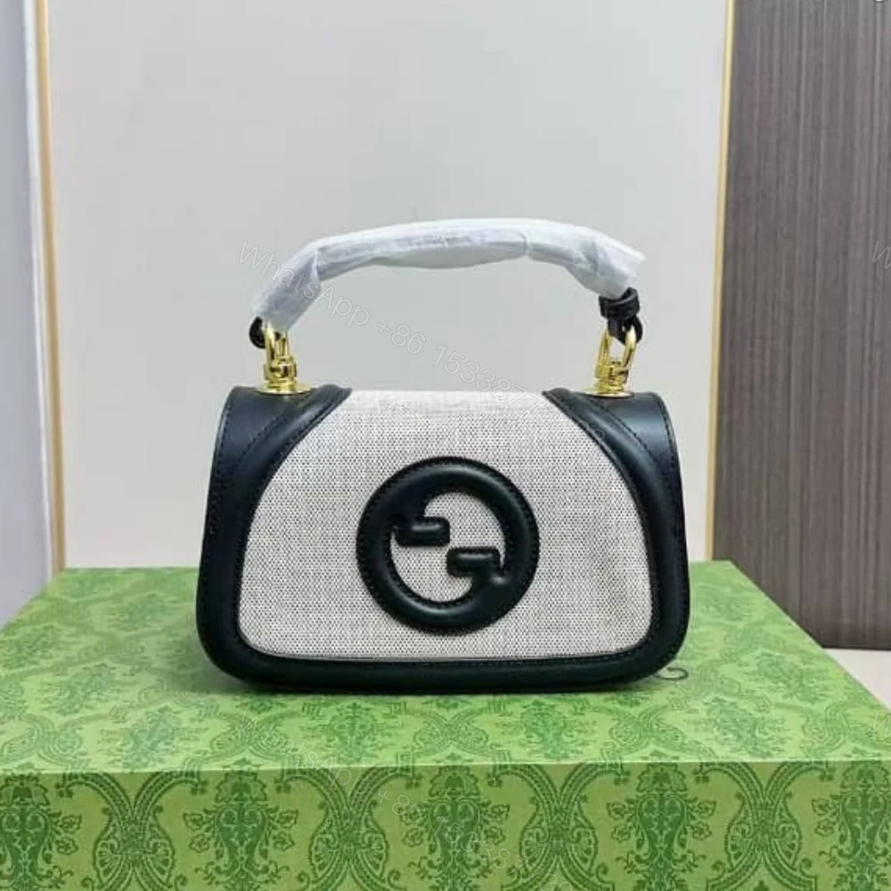 View 2 of Gucci Blondie Shoulder Bag Natural Black 22Cm 815716 HAAKF 2546