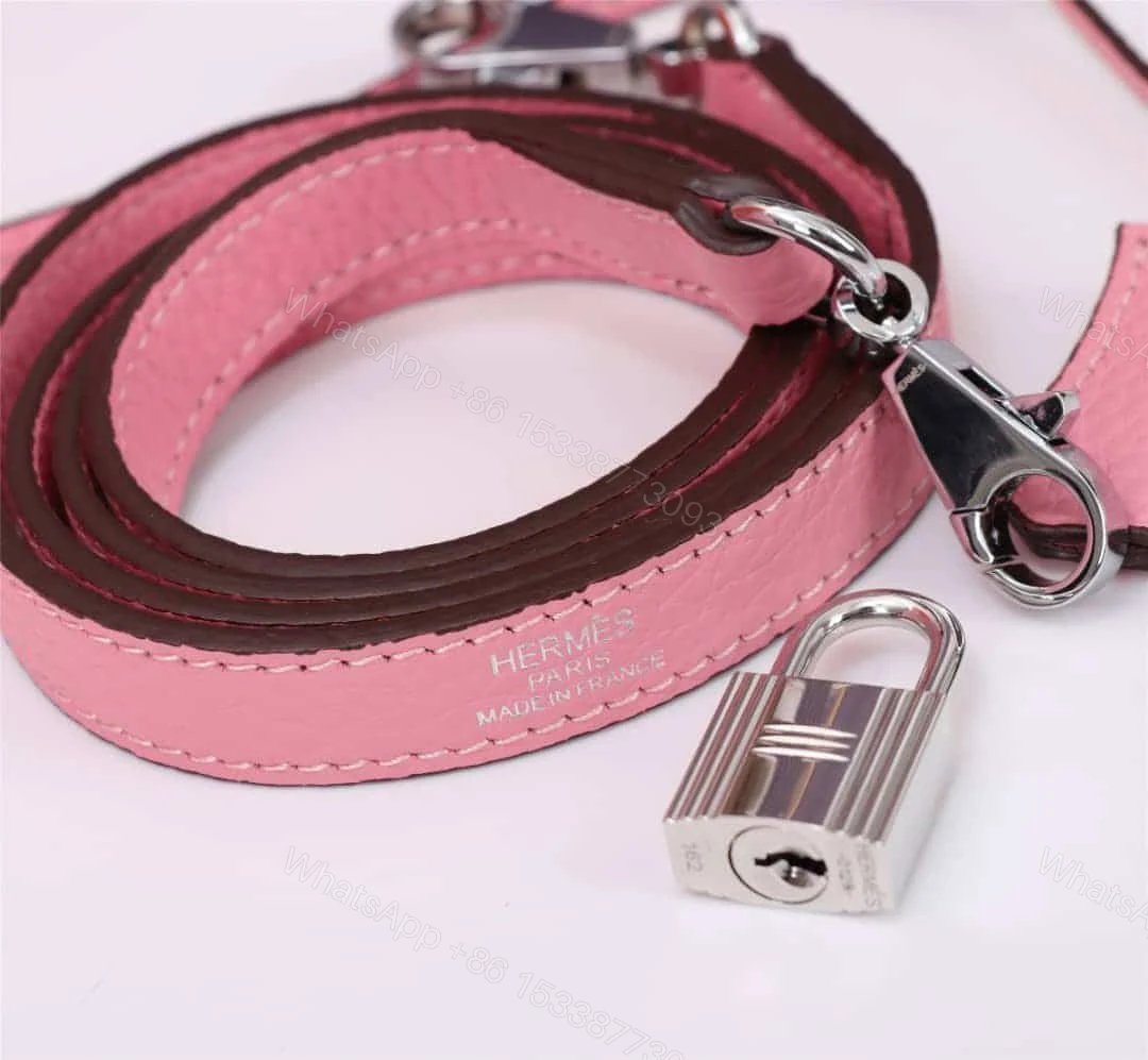 View 5 of HERMÈS KELLY 28 SELLIER HANDBAG IN ROSE CONFETTI EPSOM WITH PALLADIUM HARDWARE 28CM