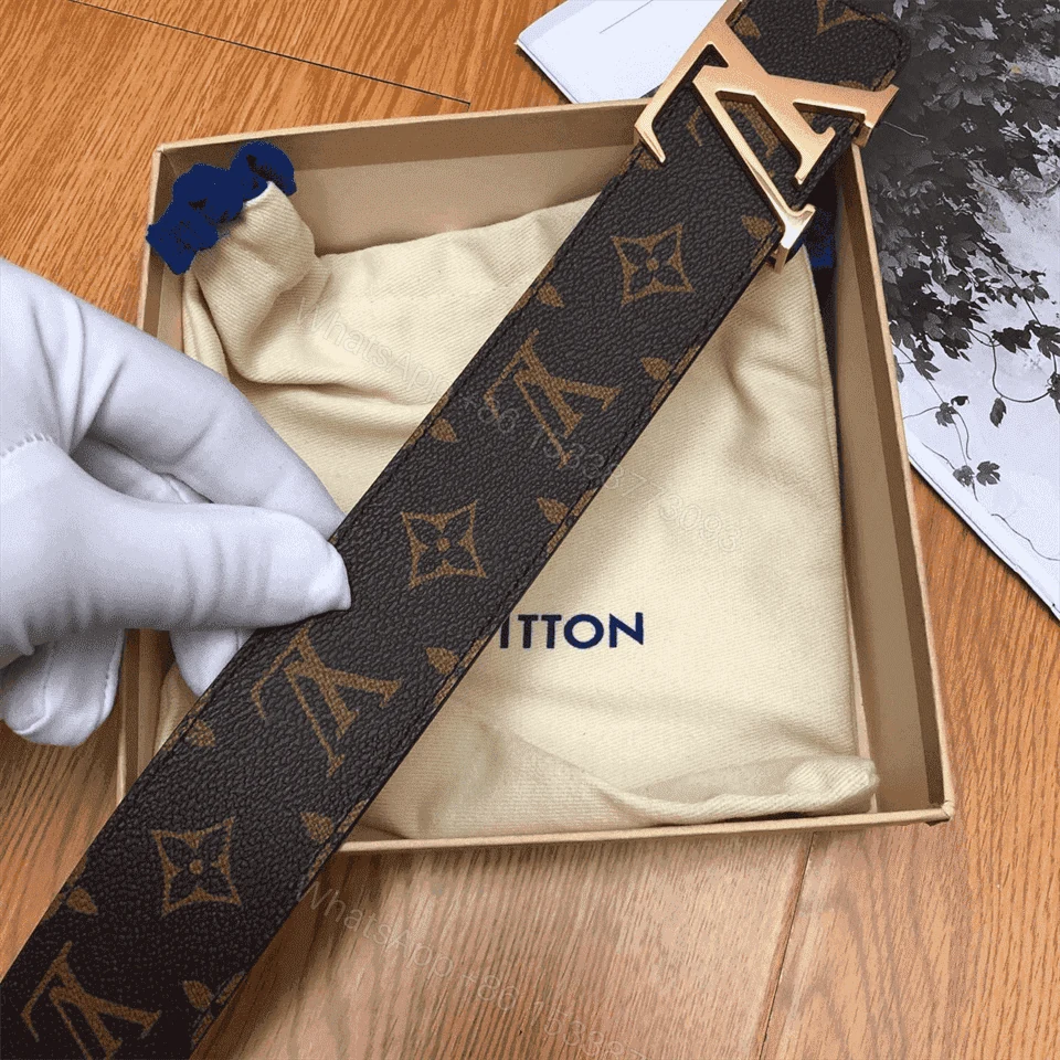 View 3 of LOUIS VUITTON BELT INITIALES REVERSIBLE MONOGRAM 1W NOIR BLACK/BROWN – B32