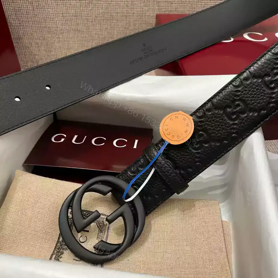 View 4 of GUCCI BELT WITH INTERLOCKING G BUCKLE 4CM – B108