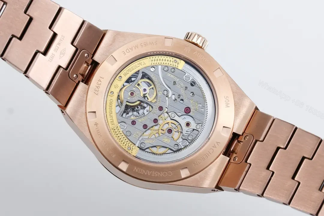 View 7 of PPF Factory Vacheron Constantin Overseas Tourbillon – Rose Gold Case, Blue Dial, Black Leather Strap, Automatic Watch