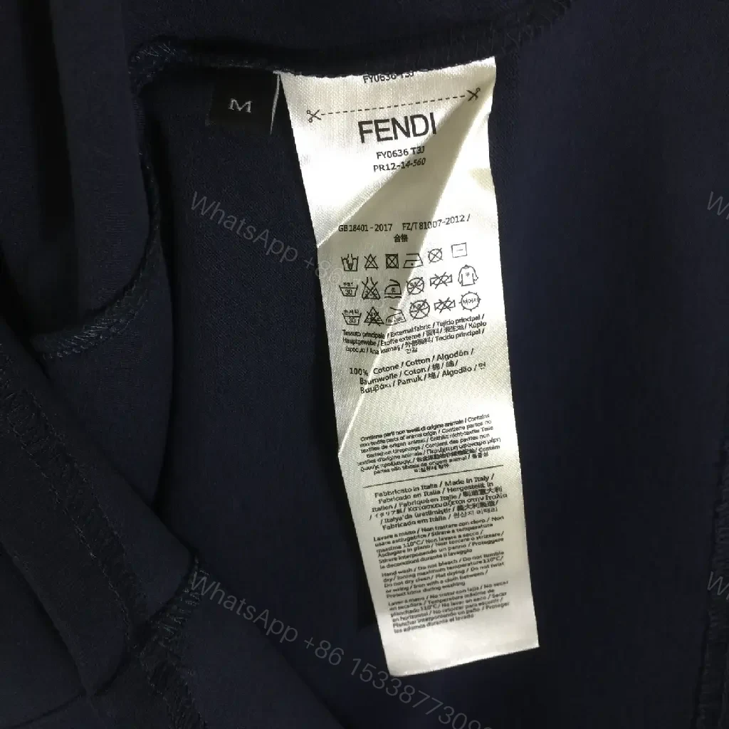 View 5 of Navy Cotton Blend Tee: Subtle Logo, Relaxed Fit, Versatile