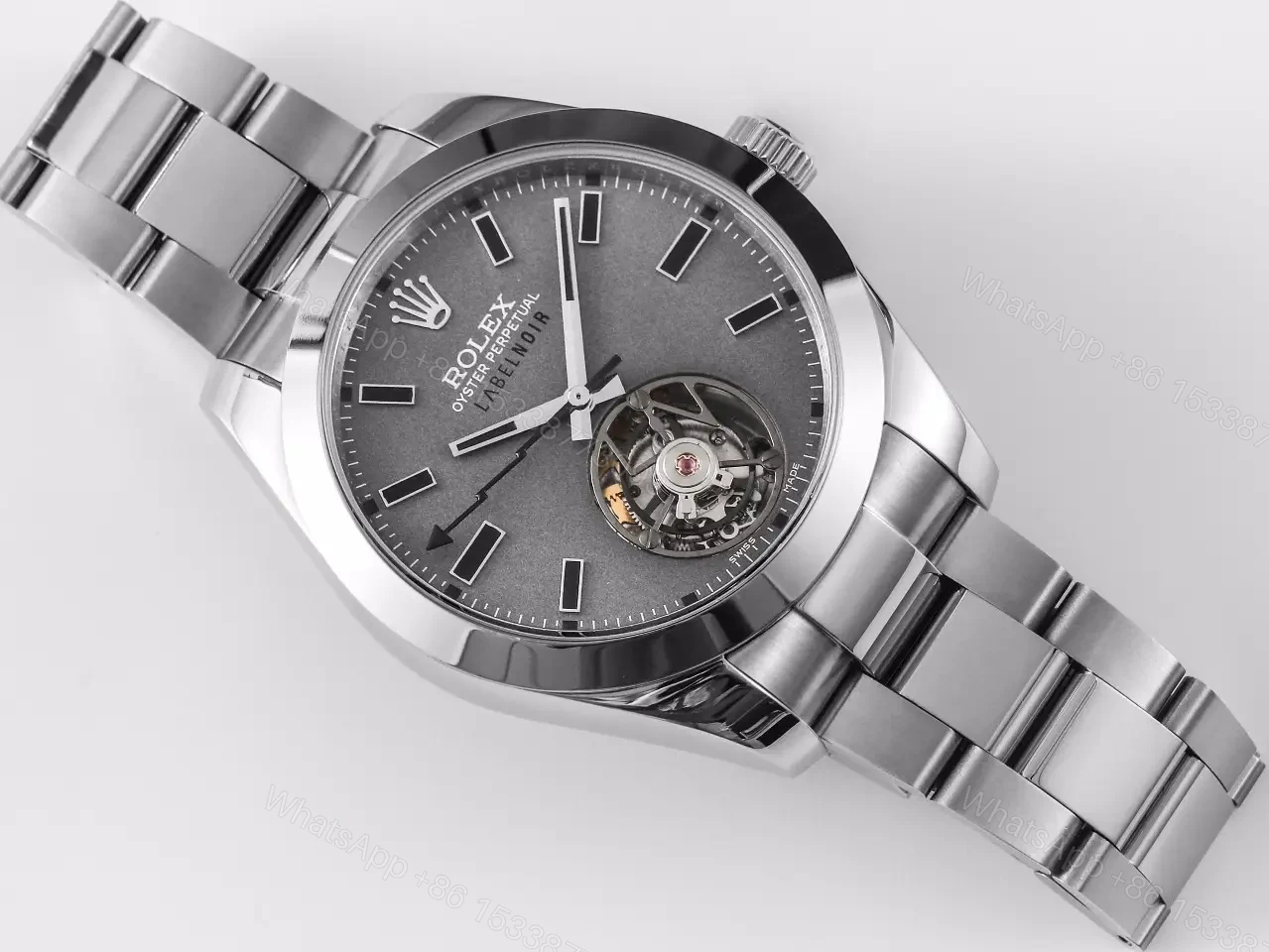 View 3 of Fake Rolex Milgauss Label Noir Tourbillon Slate Grey ROLEX-MILGAUSS-TB-GRY-40