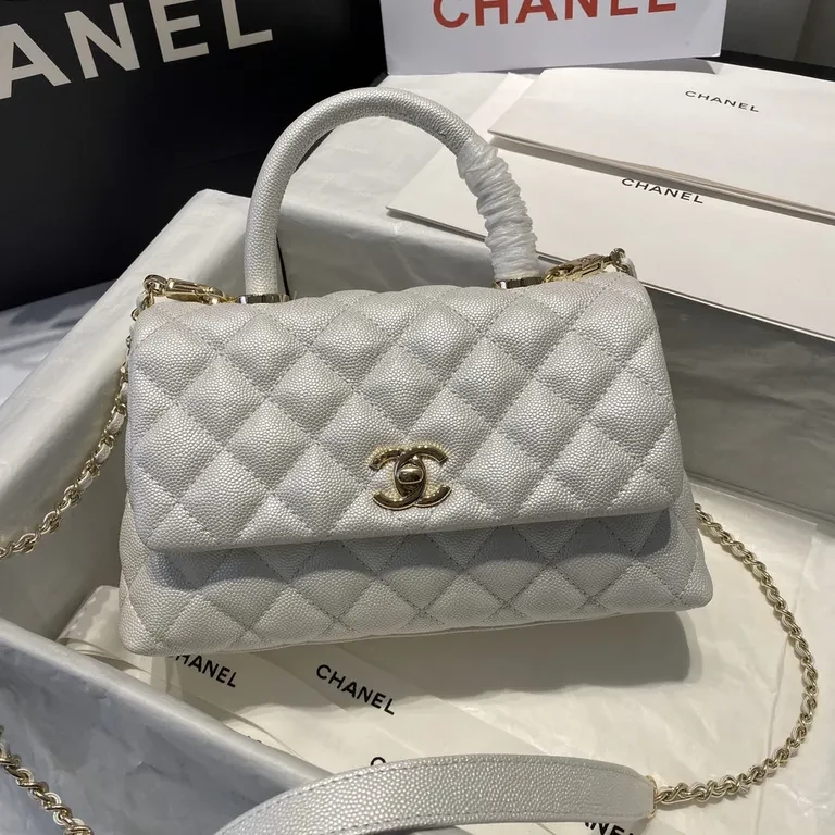 View 8 of Chanel-Inspired Quilted Mini Bag with Gold Chain - Luxe Texture