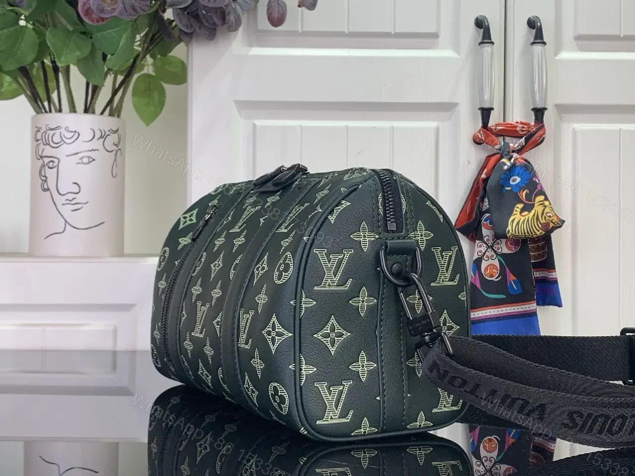 View 3 of Dark Emerald Monogram Compact Training Bag: Luxury Carryall