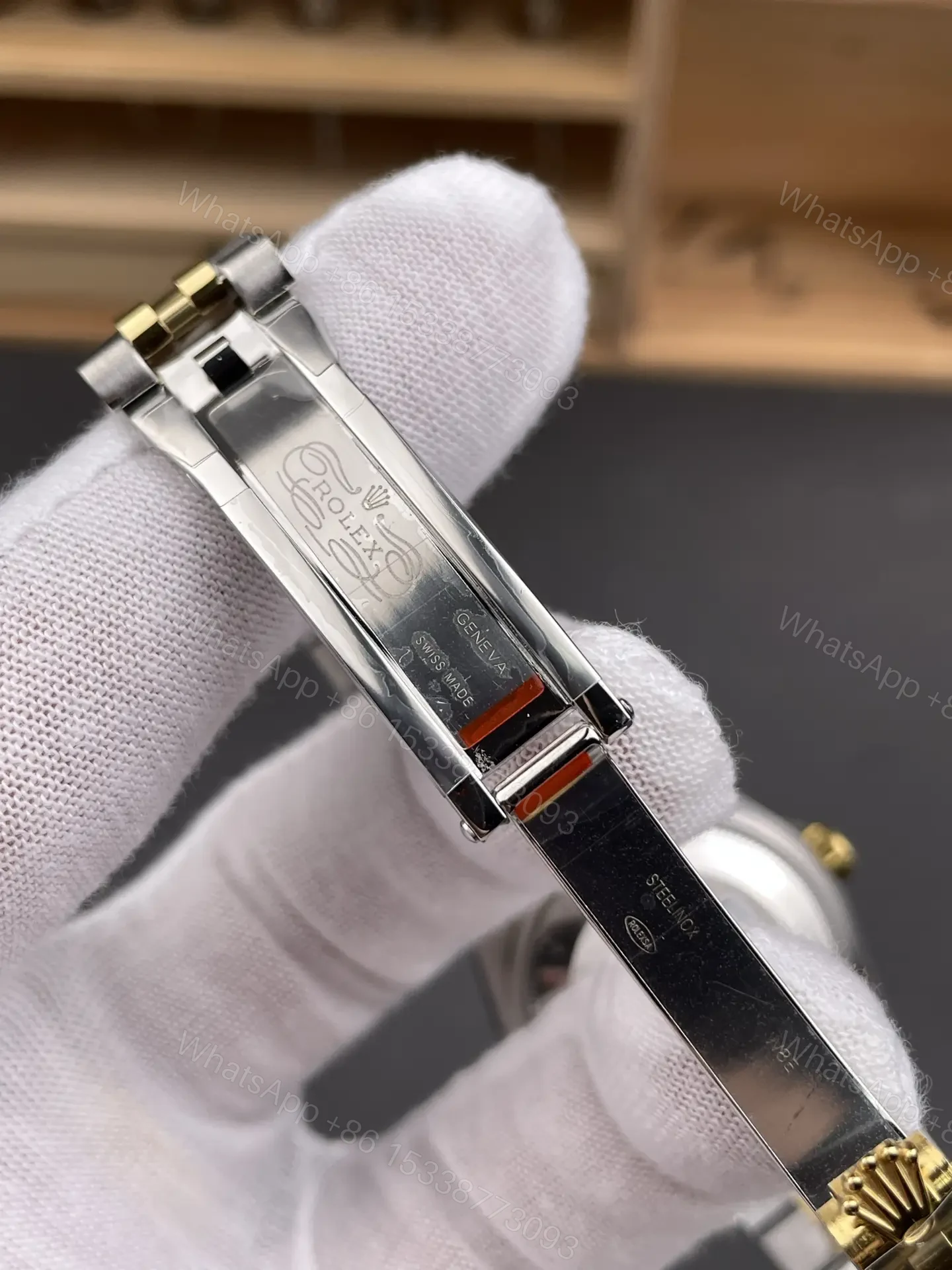 View 7 of Rolex Datejust 31 Stainless Steel Yellow Gold Fluted Grey – Roman Jubilee 278273-0018