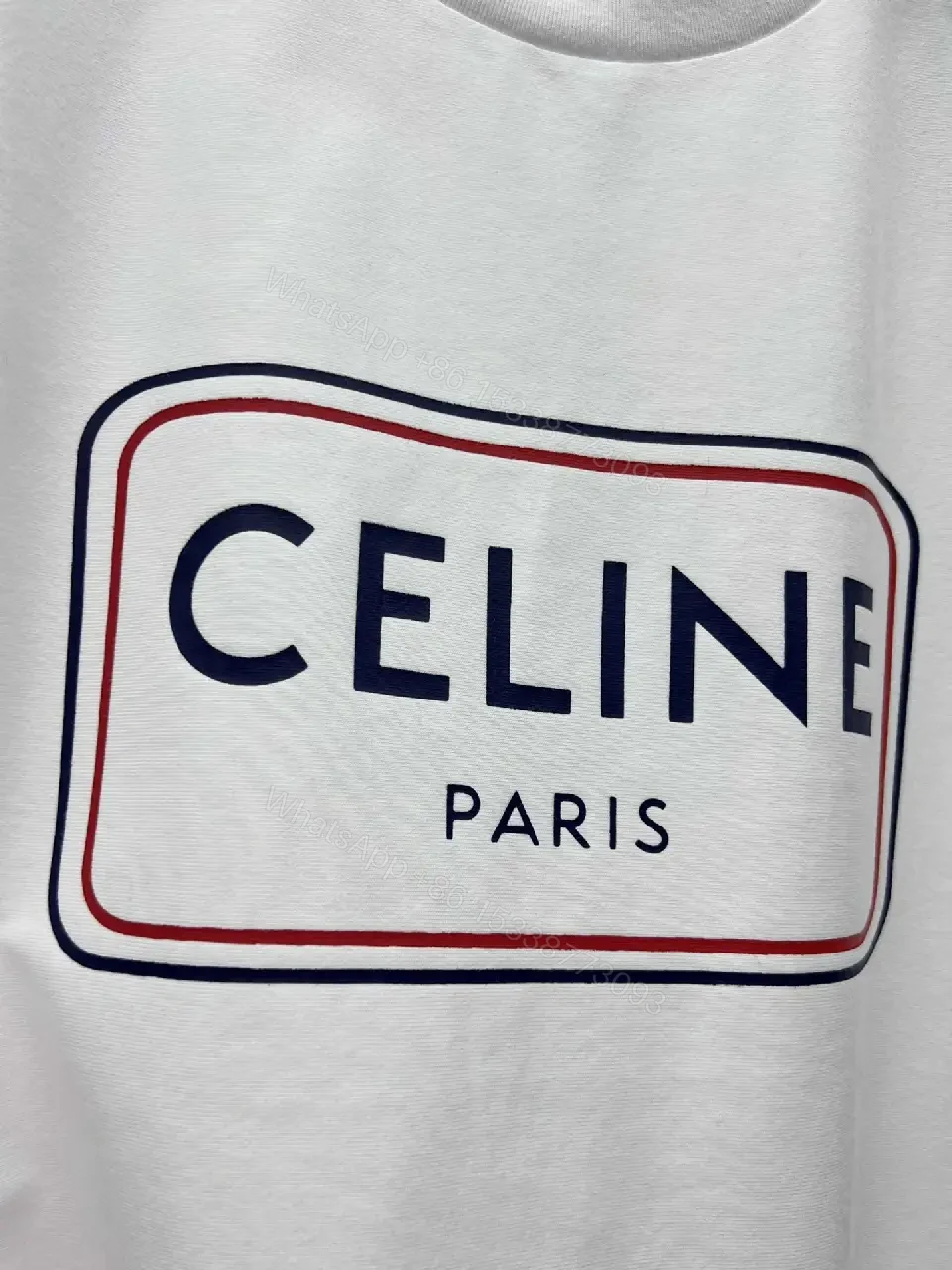 View 8 of White Cotton Luxe Tee, Logo-Front, Casual Luxe T-Shirt