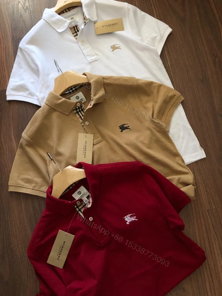 View 5 of FIRST COPY BURBERRY PREMIUM COTTON LYCRA POLOS
