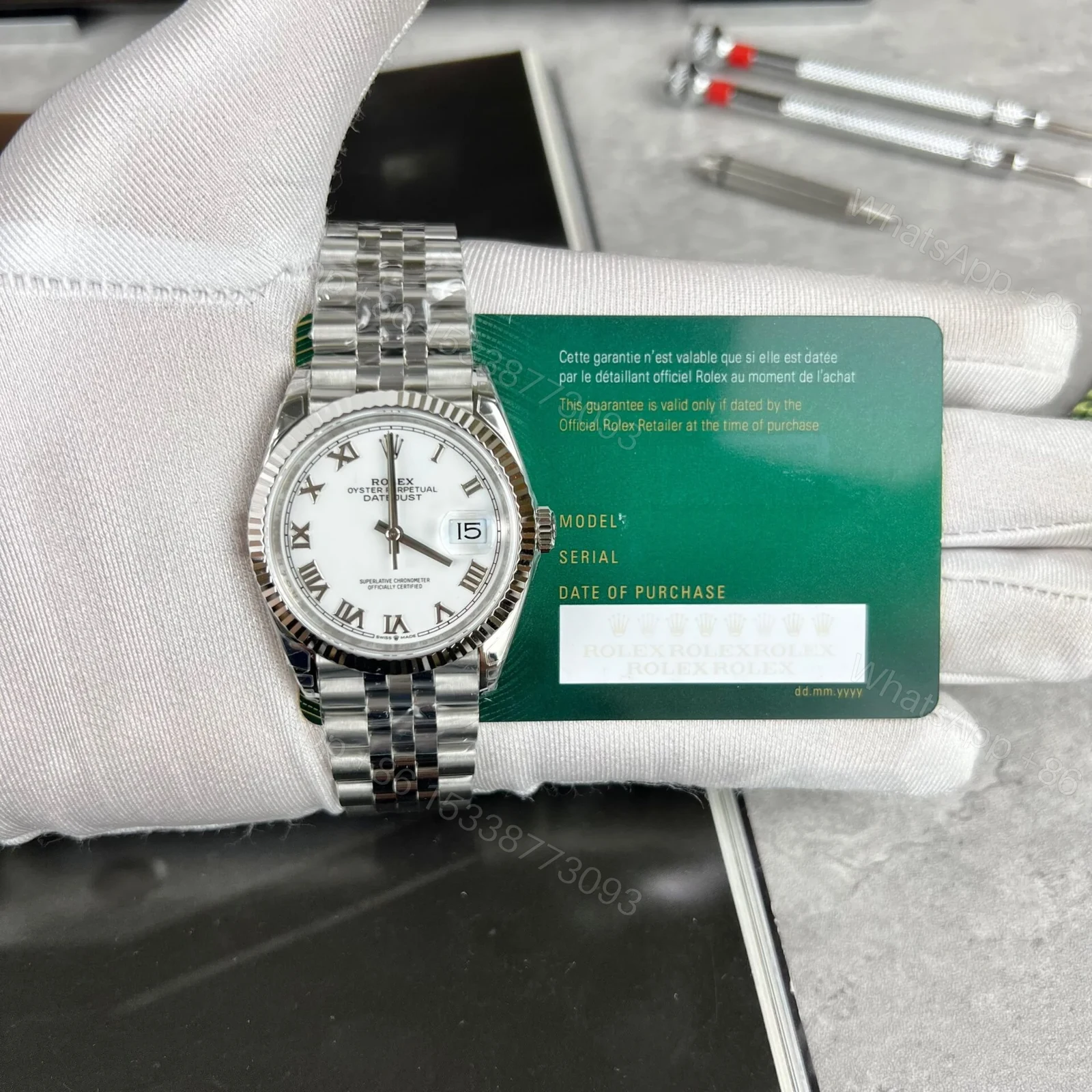 View 2 of Rolex Datejust White Roman Dial 126334-0024 41 mm