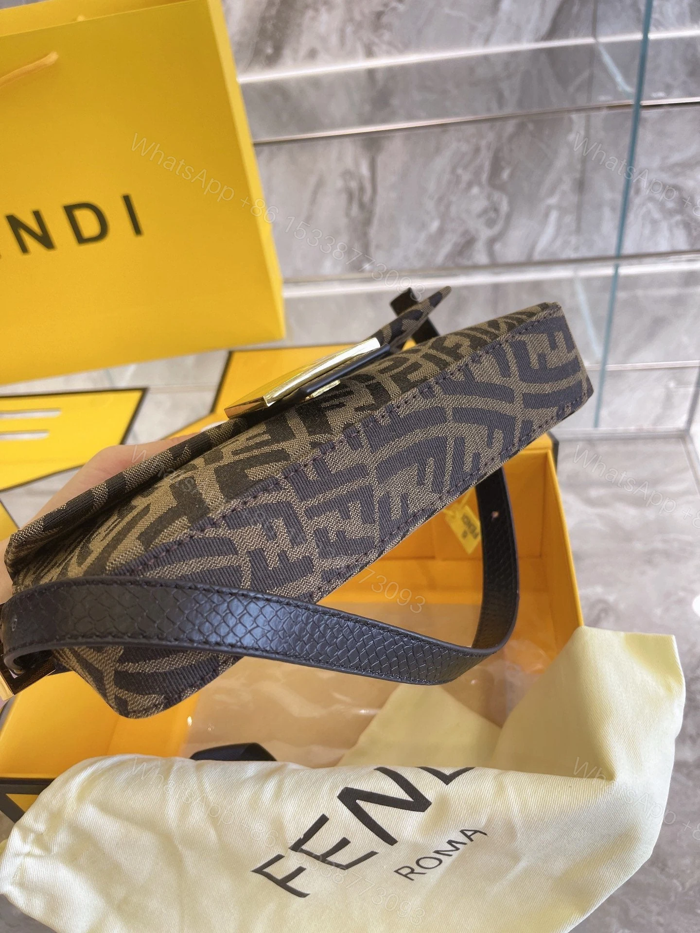 View 3 of Fendi Women Baguette 1997 Brown