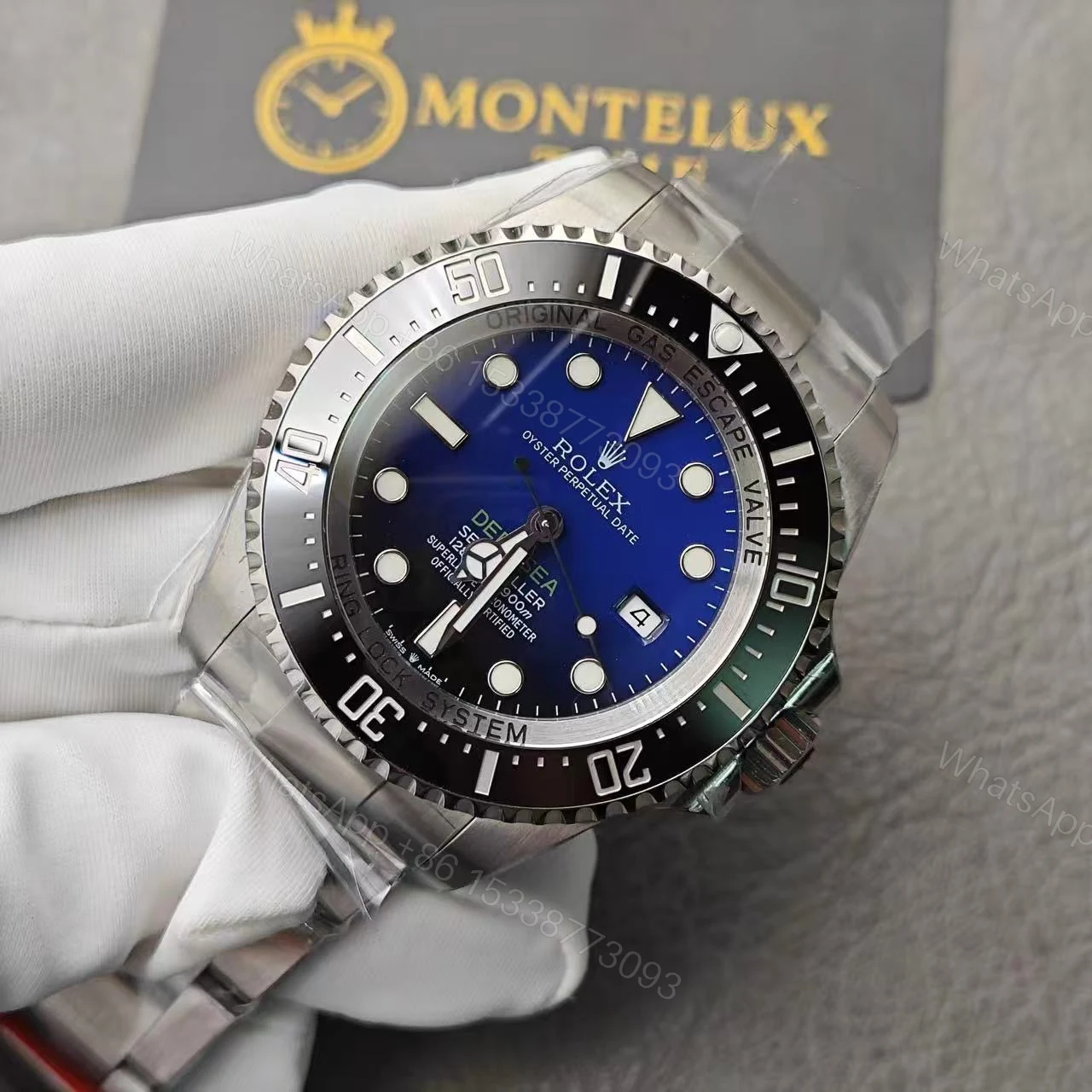 View 3 of Rolex Deepsea Swiss Clone – Silver/Dark Blue
