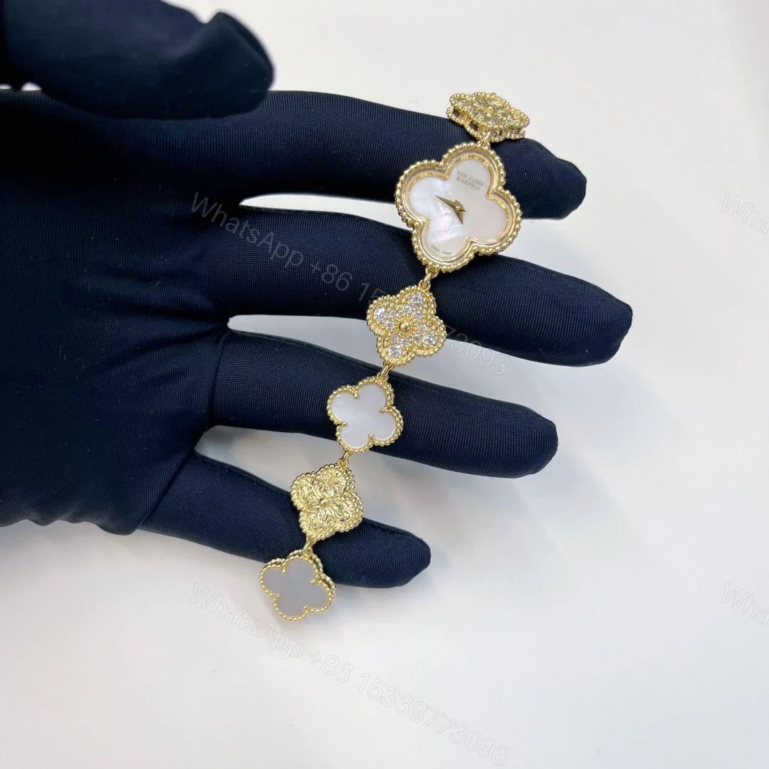 View 3 of 18K Solid Gold Van Cleef Alhambra Sweet Alhambra Watch 22.7 mm VCARO8SG00