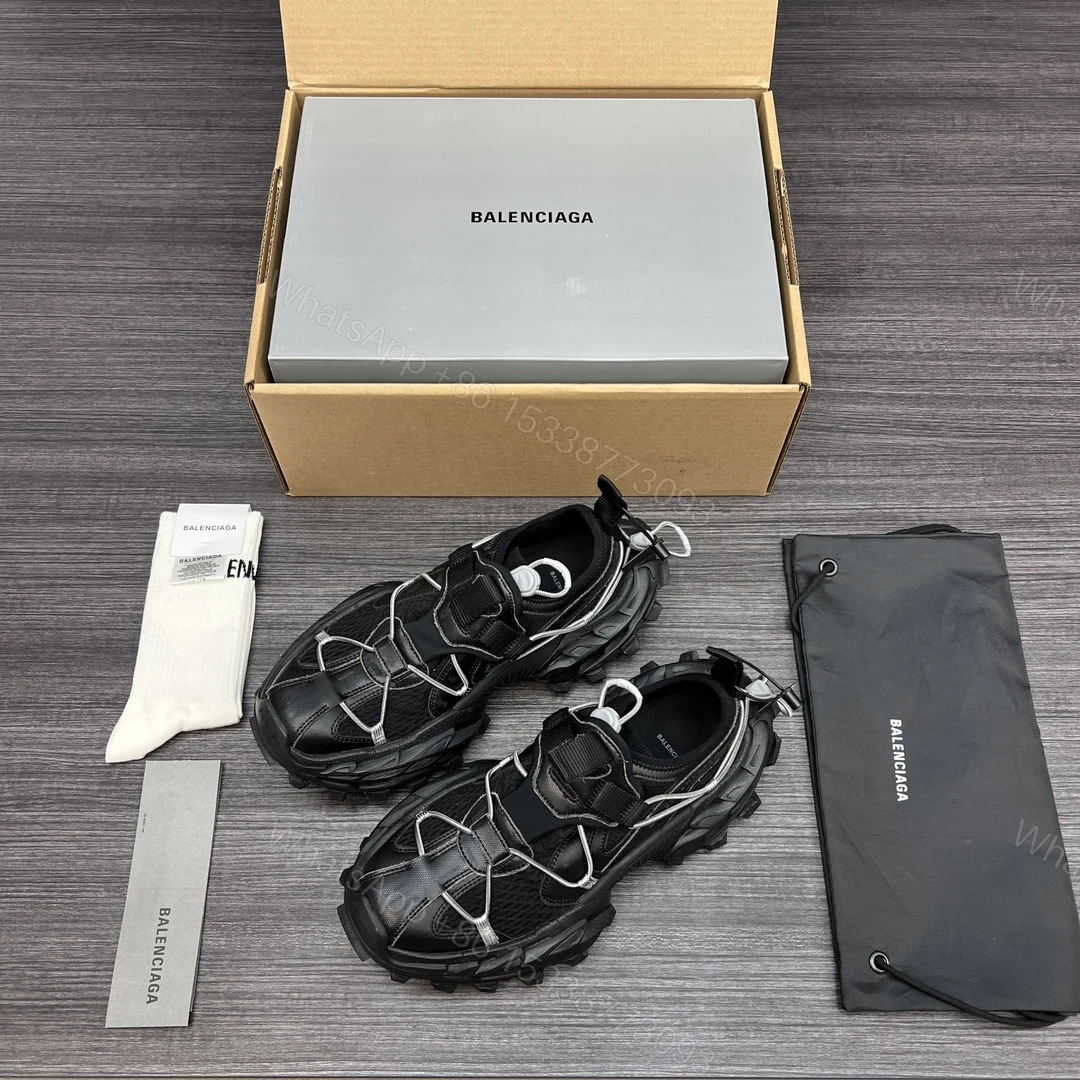 Balenciaga 高仿黑色老爹鞋男款 編織結構設計 街頭重裝風格 — view 1