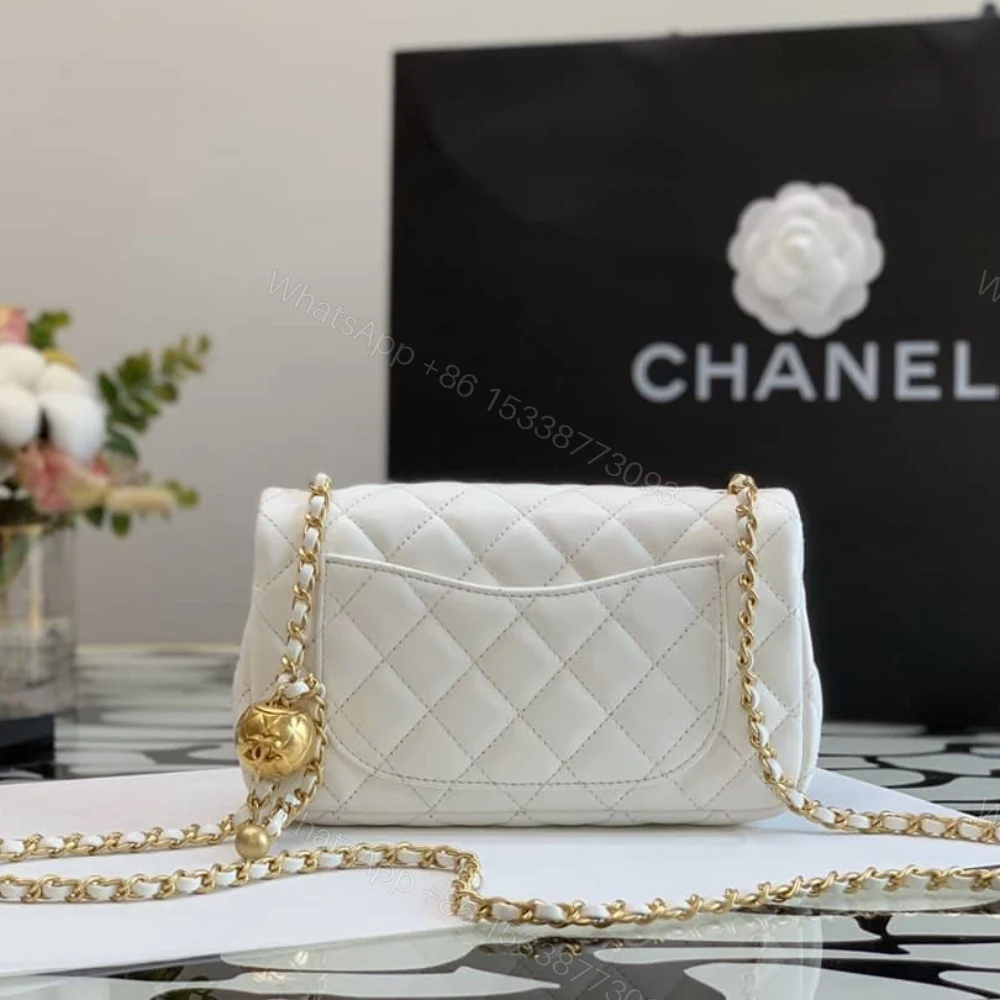 View 7 of Chanel Quilted Mini CC Pearl Crush Rectangular Flap White 20Cm