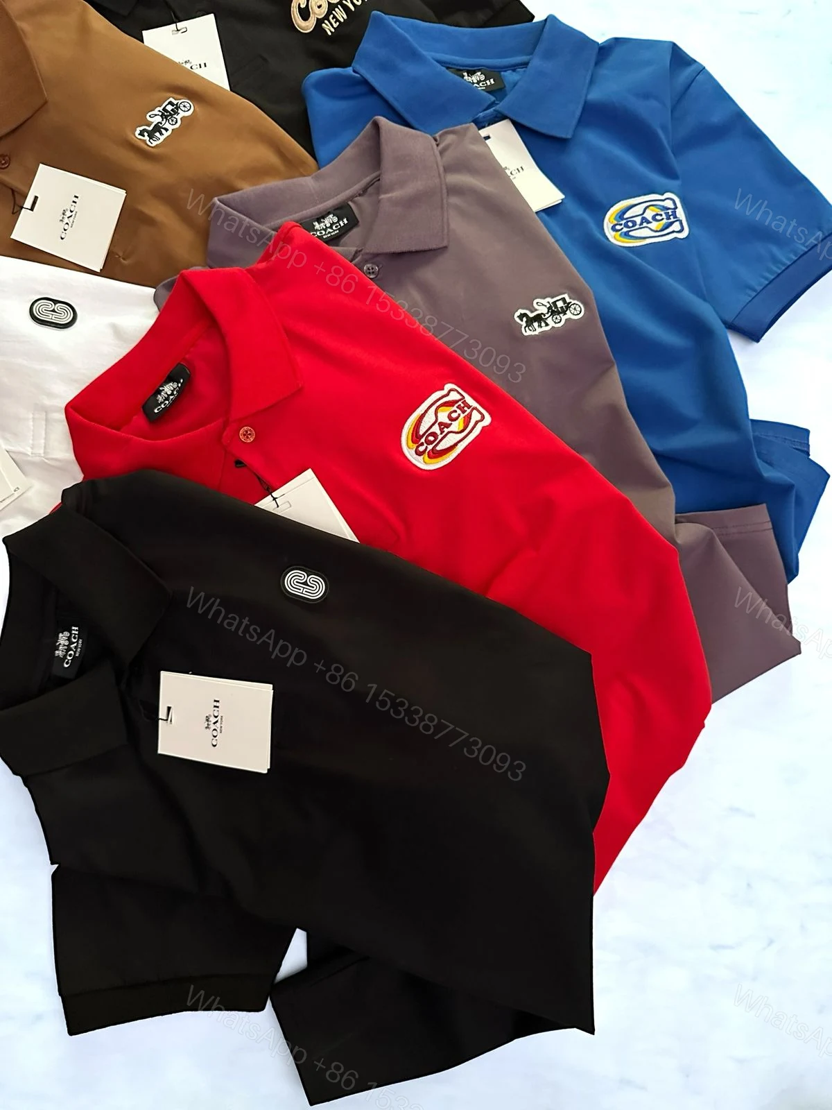 FIRST COPY COACH IMPORTED QUALITY EXCLUSIVE POLO TEES — view 1