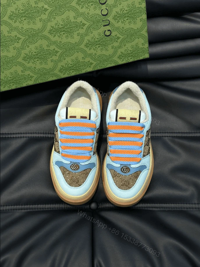 View 4 of GUCCI SCREENER TRAINER SNEAKERS CAMEL AND EBONY GG CANVAS – GC169