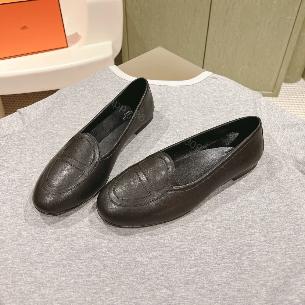 高仿Hermes*H242060Z02山羊皮套腳單鞋黑色免檢版 — view 1