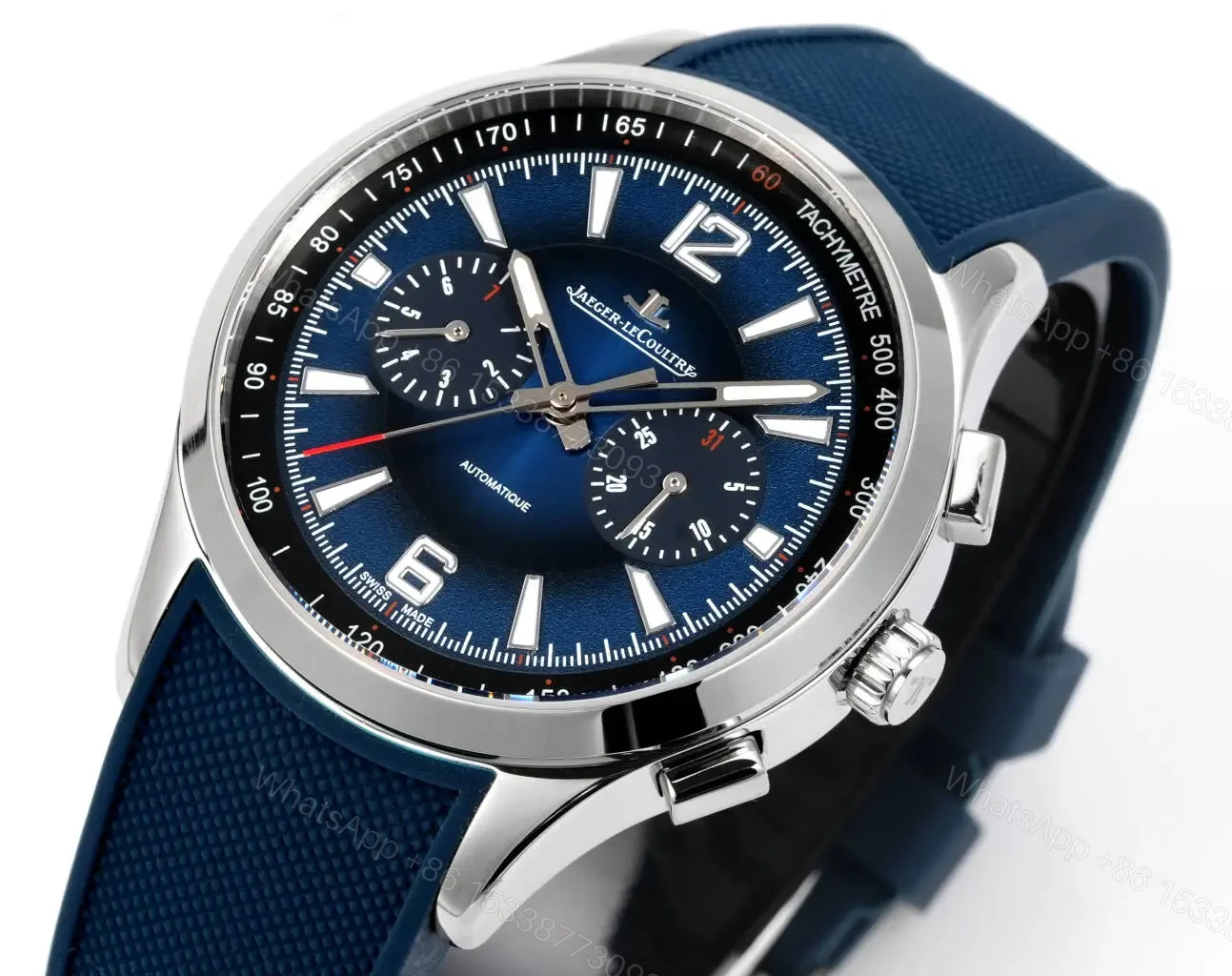 View 4 of Jaeger LeCoultre Beichen Blue Watch Rubber Strap Ultimate 42MM JLC-POL-BLU-RUB-42