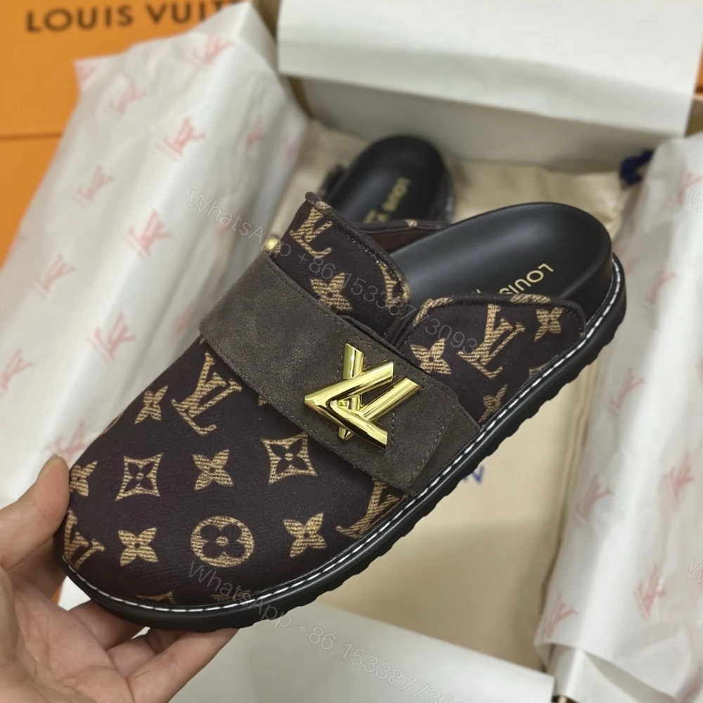 View 5 of Louis Vuitton Lv Cosy Flat Comfort Clog Brown