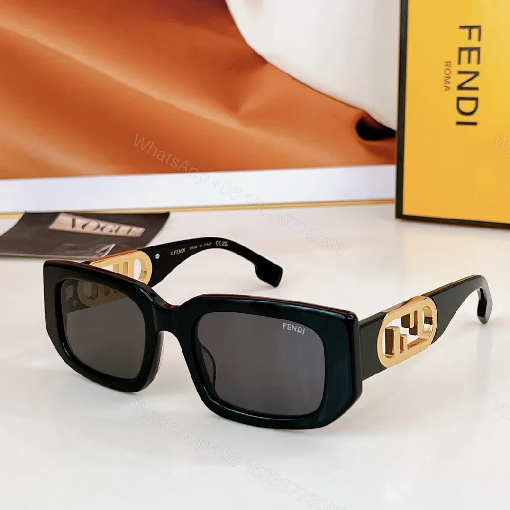 View 8 of White Acetate Square Sunglasses with Gold Accents, Oversized Frame