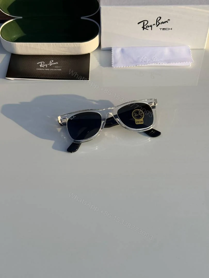View 5 of First Copy Rayban 2140 Transparent Black Glass Quality
