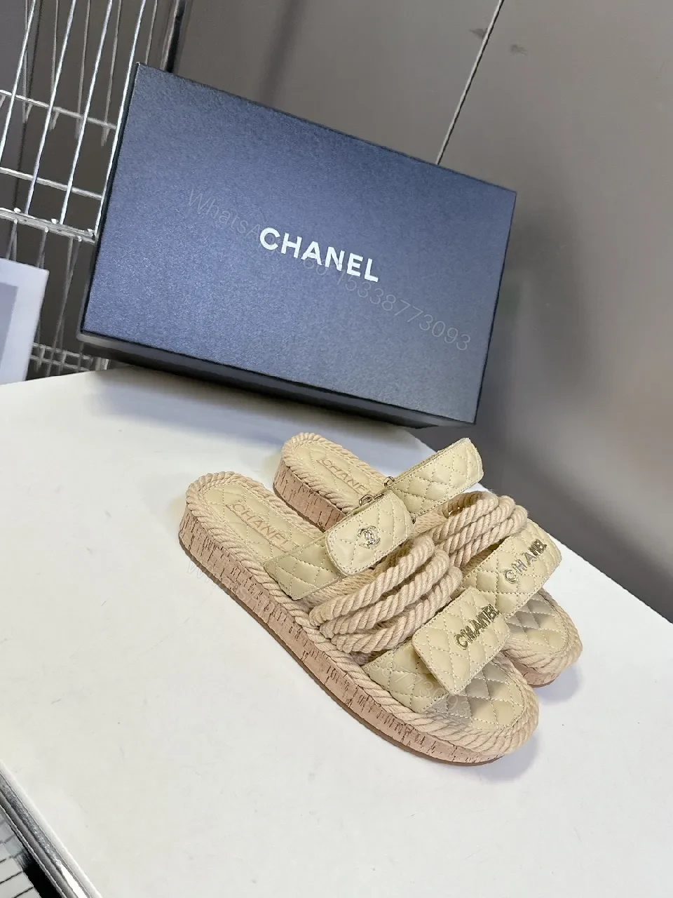 View 7 of Quilted Sandal with Rope Detail – Elevated Summer Style