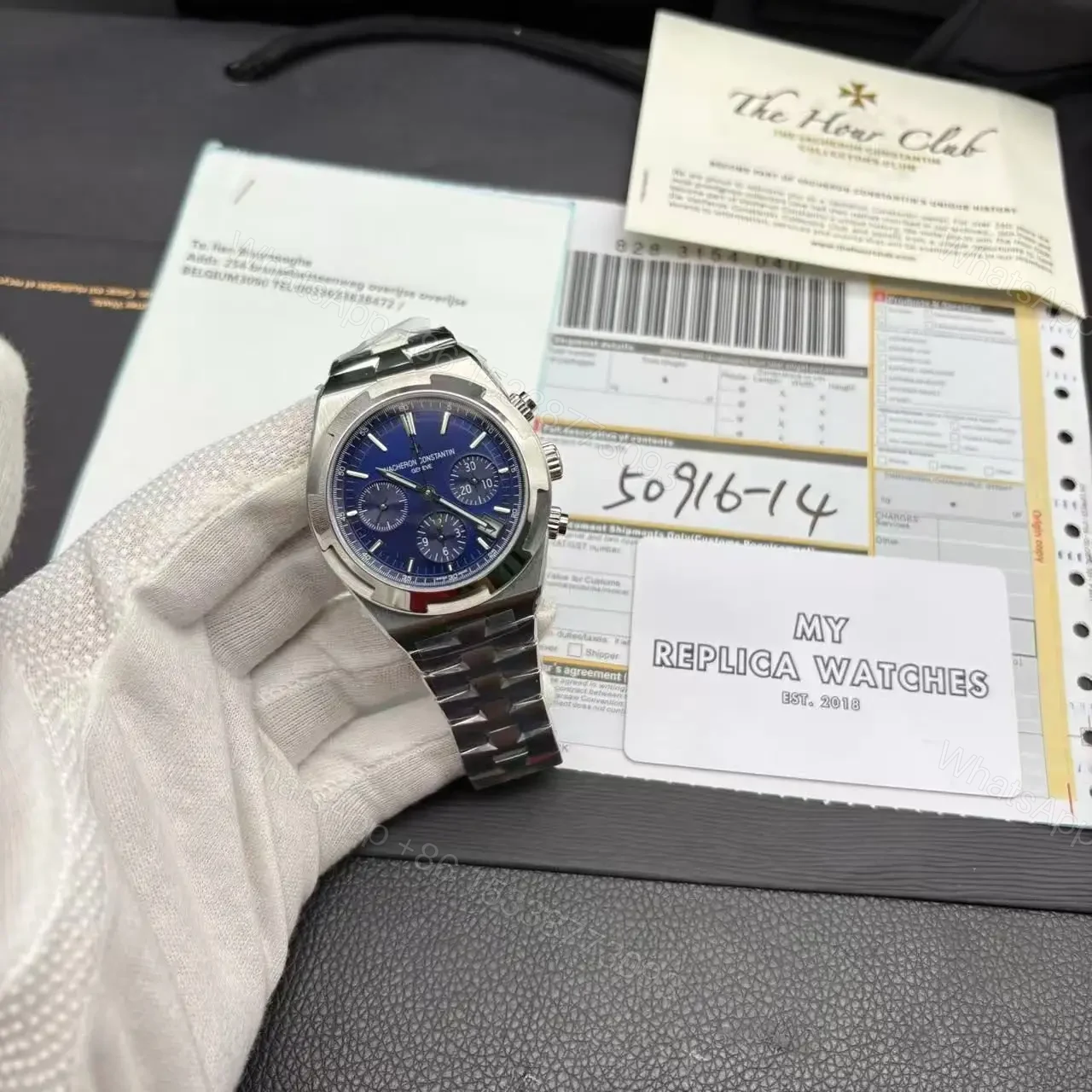 View 3 of Replica vacheron constantin Overseas chronograph 42.50 Stainless steel
