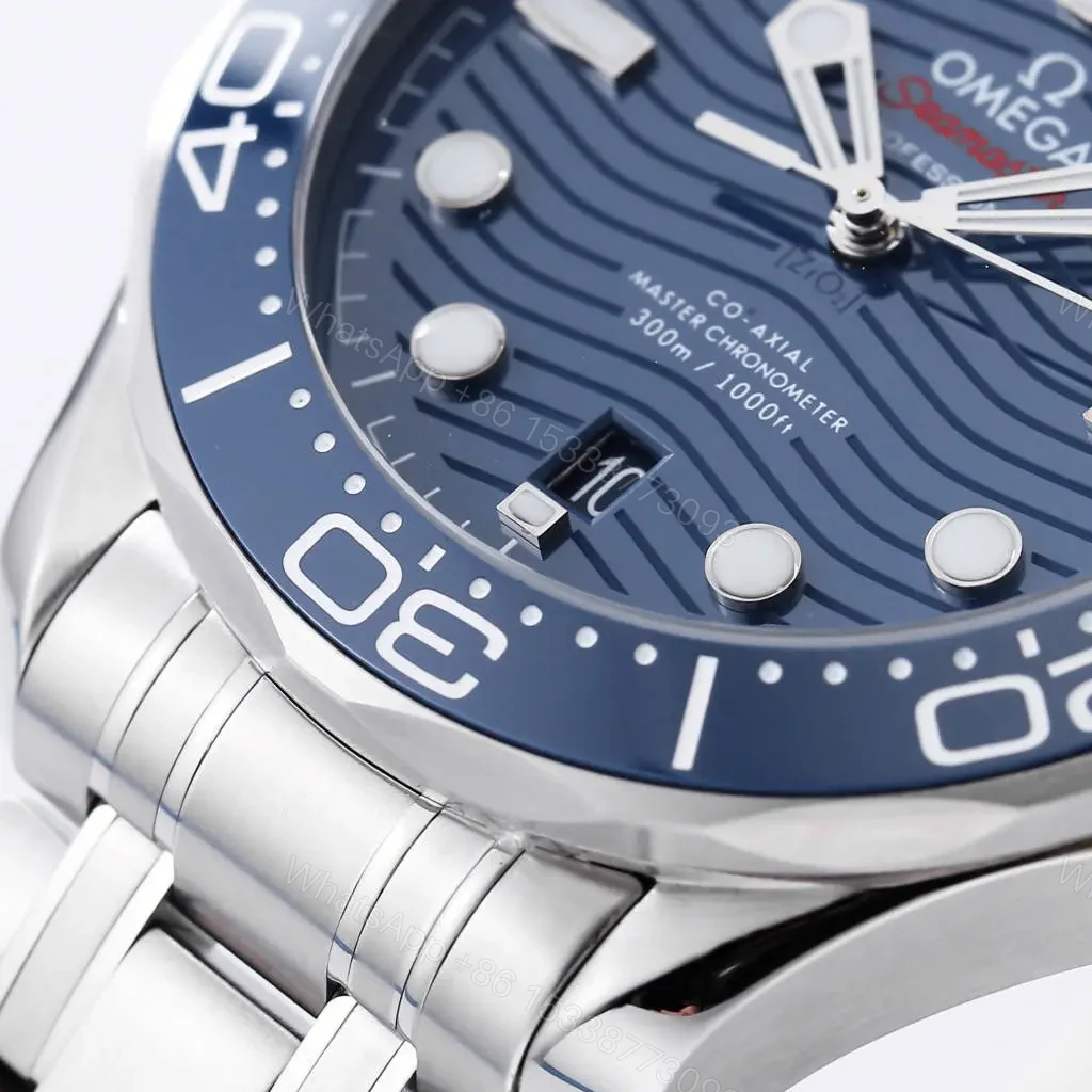 View 5 of Omega Seamaster 300M Blue Dial Stainless Steel Watch 42mm Custom 8800 Movement
