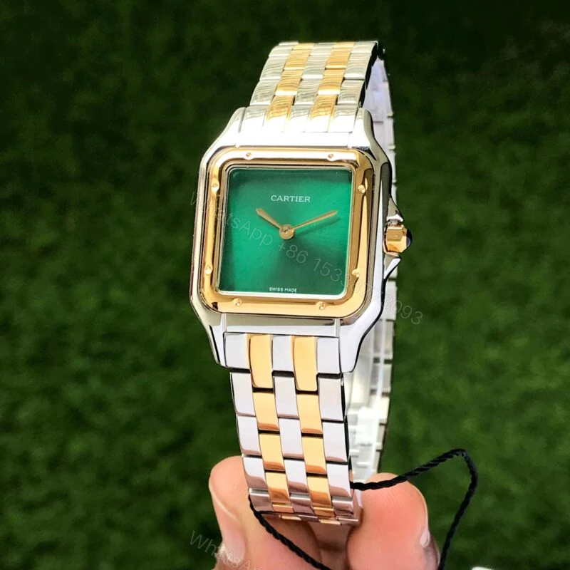Cartier Panthere De Santos Green Dial 22mm Quartz — view 1