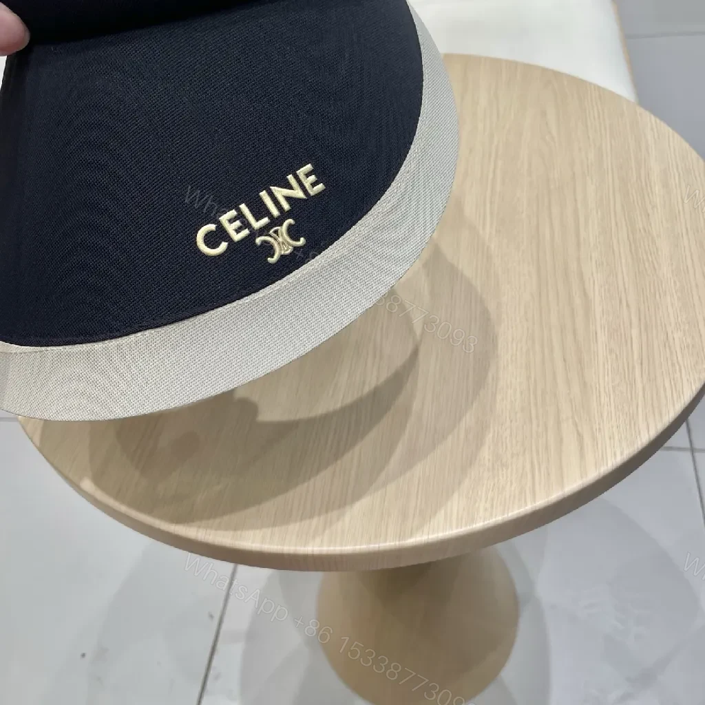 View 8 of Navy Textile Visor with White Edge + Minimal Logo, Sun Shield