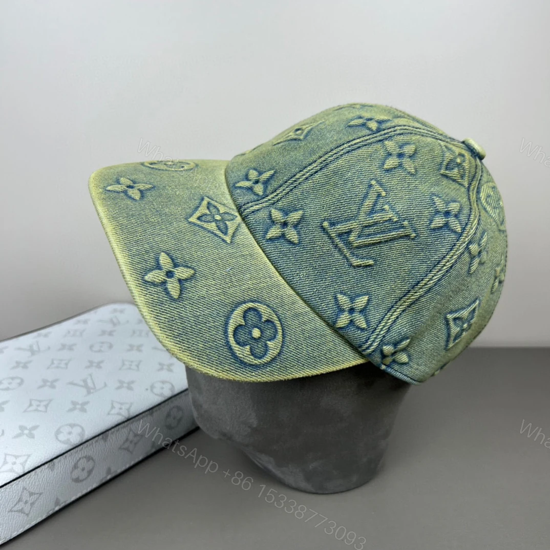 LV 高仿老花牛仔棒球帽 做舊洗水丹寧潮流款 — view 1