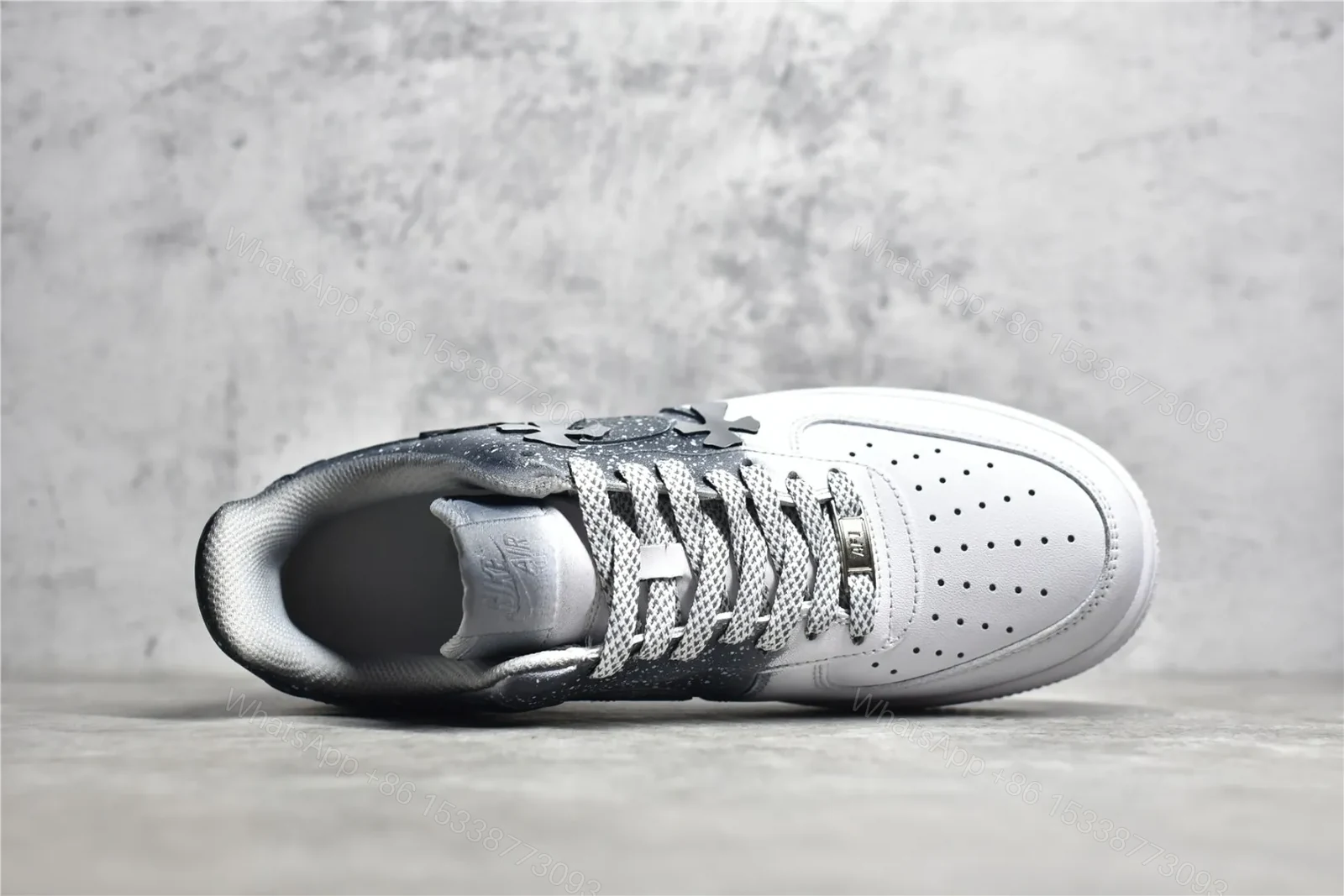 View 7 of Chrome hearts x Air Force Grey and White Reps