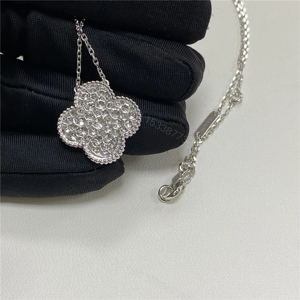 View 5 of Van Cleef Magic Pendant Necklace Full Diamonds VCARN9MS00