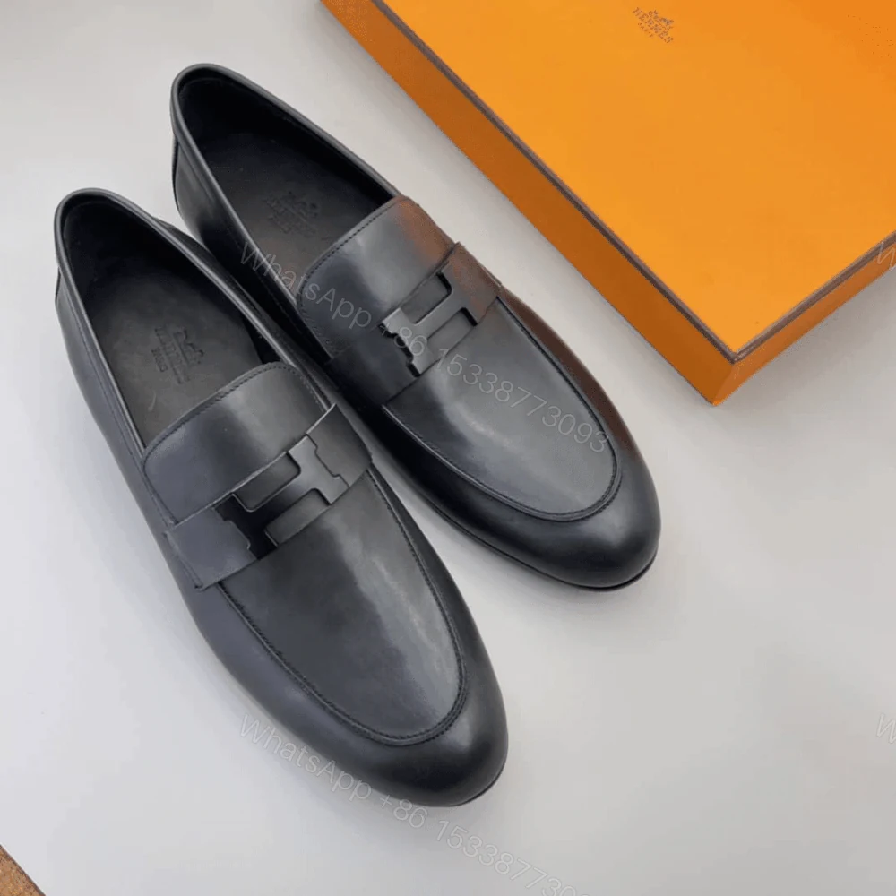 View 2 of Hermes Paris Loafer Black With Black Metal H232903ZA02395