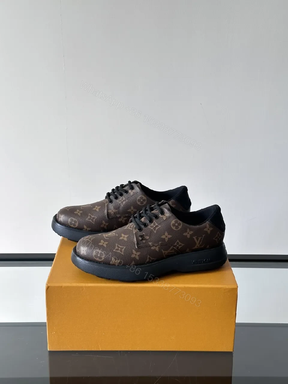 View 9 of Bold Monogram Low-Top Sneakers: Luxe Pattern, All-Day Comfort