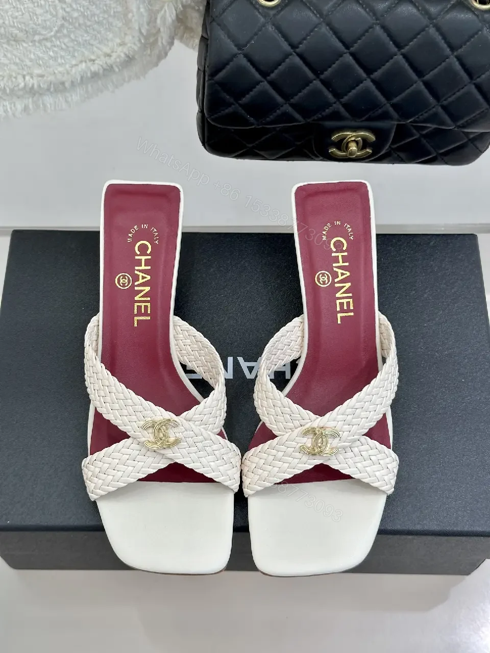 View 7 of Pink Leather Modern Braided Strap Sandals