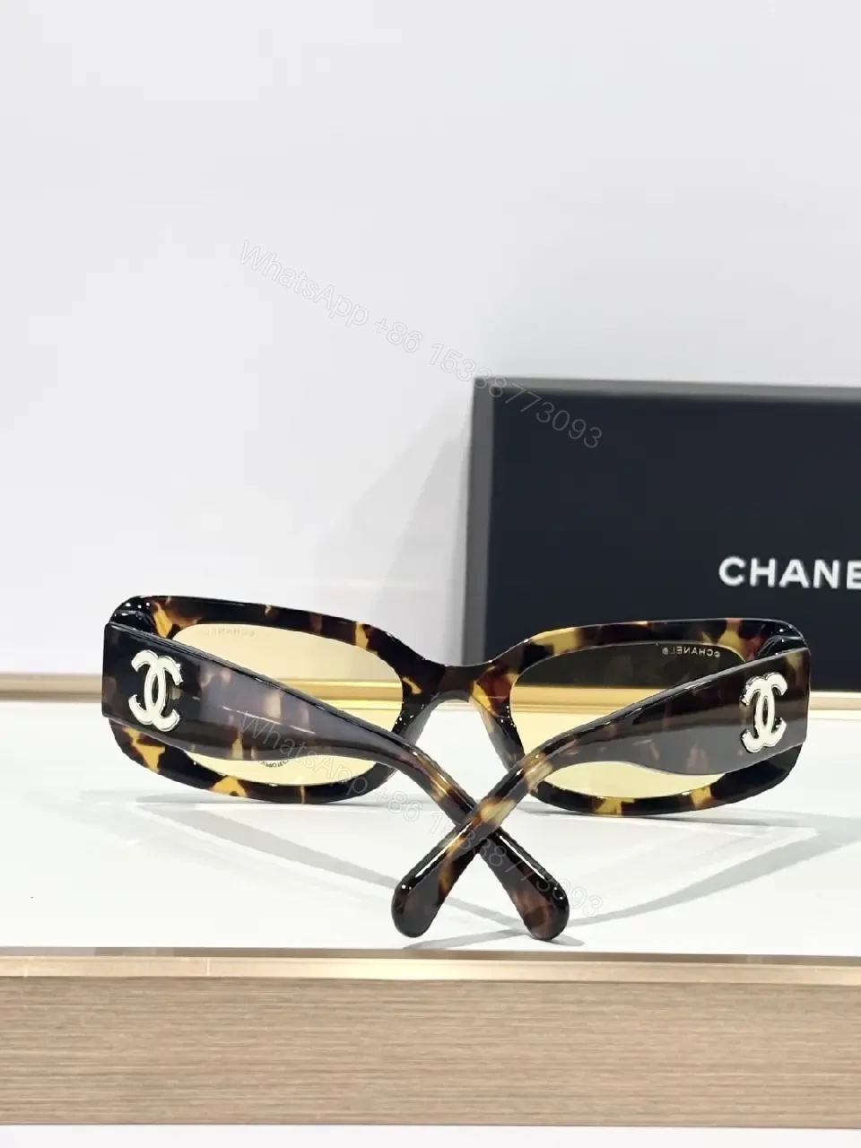 View 6 of Translucent Frame Sunglasses with Rose Lenses, Signature Luxe
