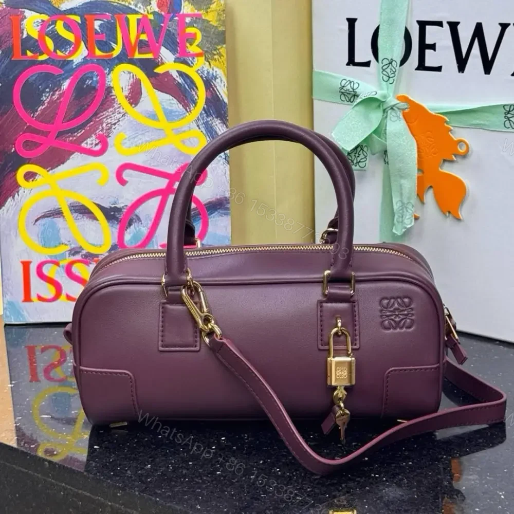 高仿Loewe*Amazona系列7240橫版手提包酒紅色免檢版 — view 1
