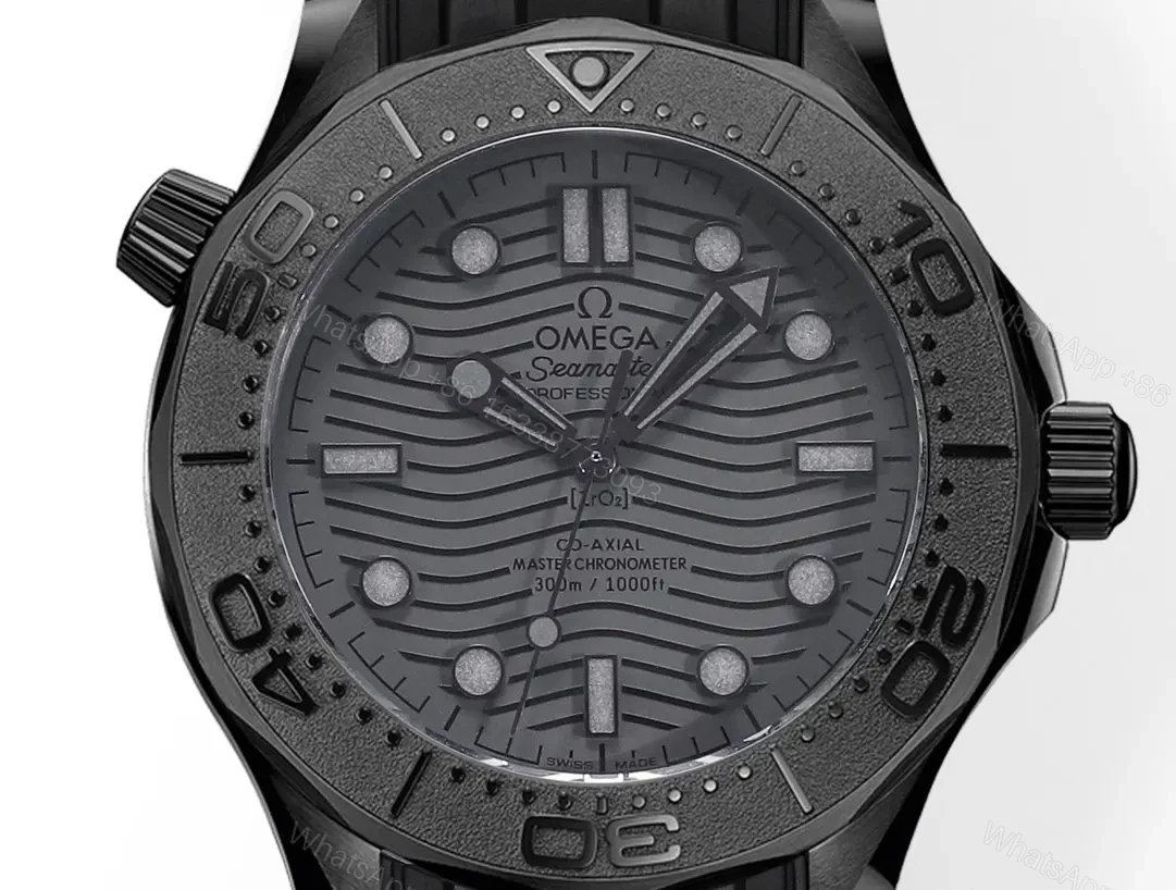 View 2 of Omega Seamaster 300M Black Dive Watch 43.5mm Black Ceramic with Super LumiNova