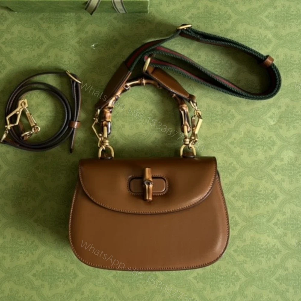 View 2 of Gucci Bamboo 1947 Small Top Handle Bag Brown 21Cm 675797 10ODT 2579