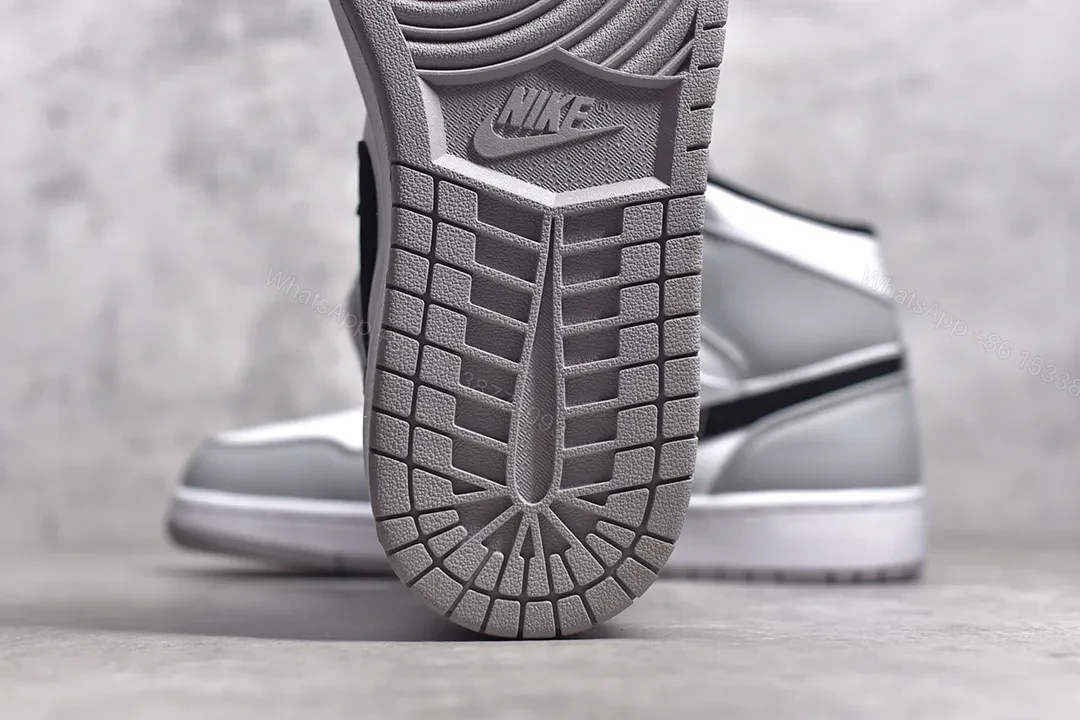 View 9 of Air Jordan 1 Mid “Light Smoke Grey” Reps